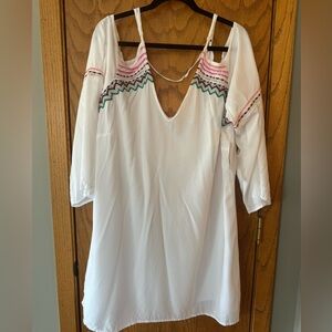 New Women’s La Blanca Resortwear Swim Cover Up Plus Size 3x White Cold Shoulder